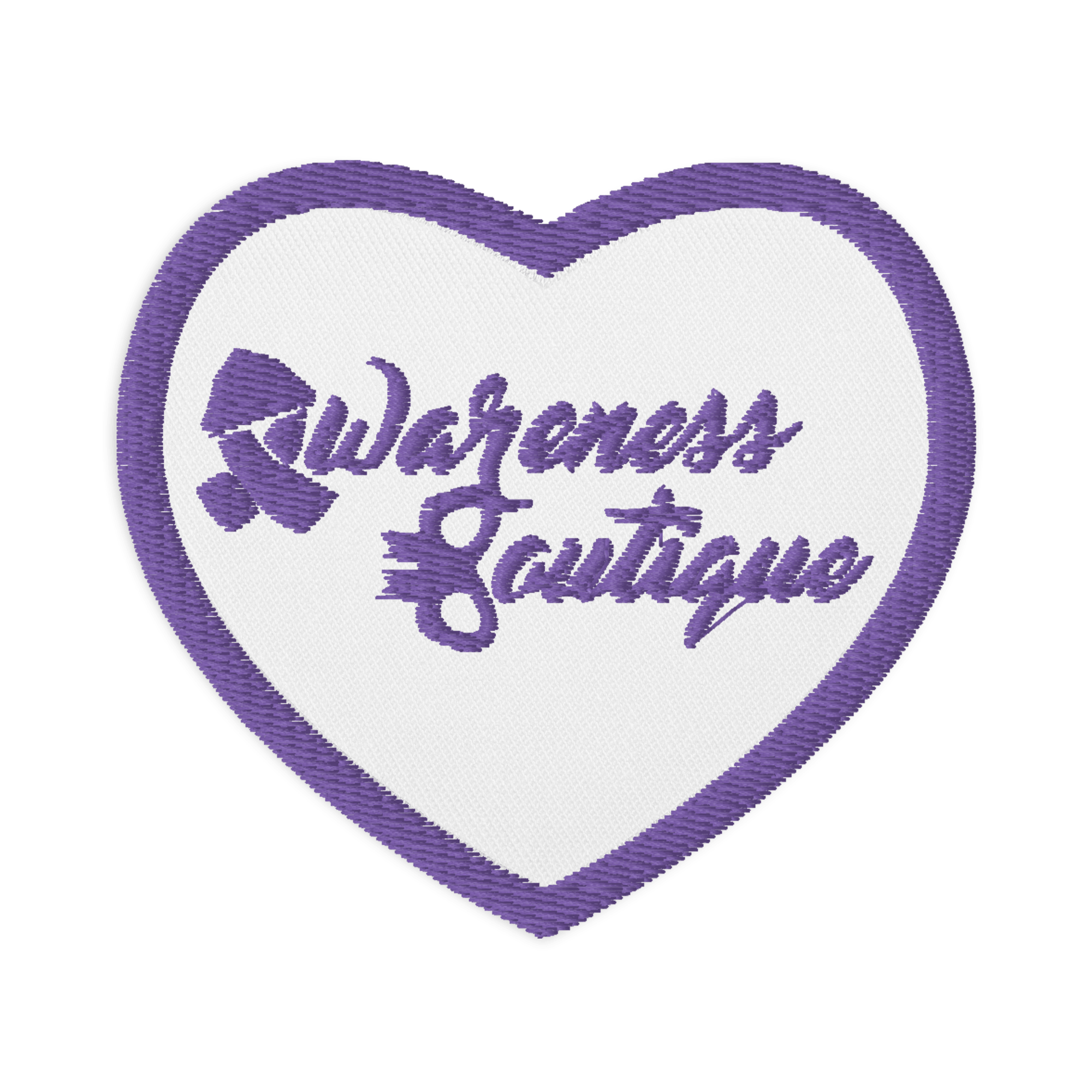 Purple Ribbon Embroidered Patch - Awareness Boutique