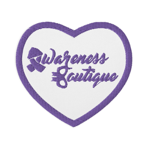 Purple Ribbon Embroidered Patch - Awareness Boutique