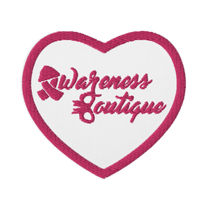 Pink Ribbon Embroidered Patch - Awareness Boutique