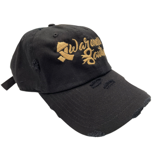 Distressed Vintage Dad Cap Gold Ribbon - Awareness Boutique