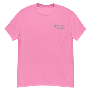 Grey Ribbon Embroidered Tee - Awareness Boutique