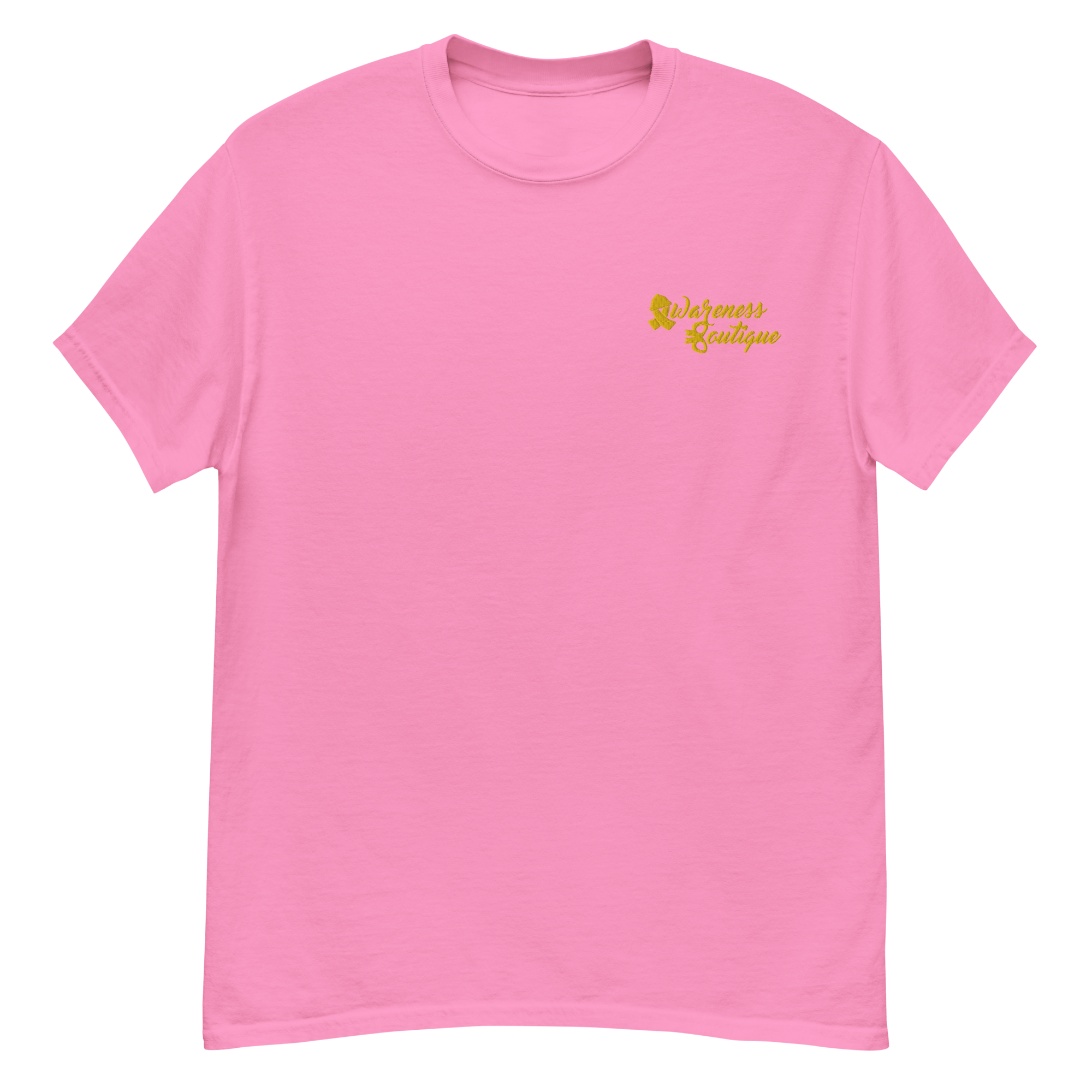 Yellow Ribbon Embroidered Tee - Awareness Boutique
