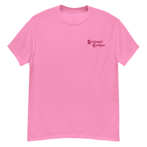 Red Ribbon Embroidered Tee - Awareness Boutique