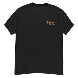 Gold Ribbon Embroidered Tee - Awareness Boutique