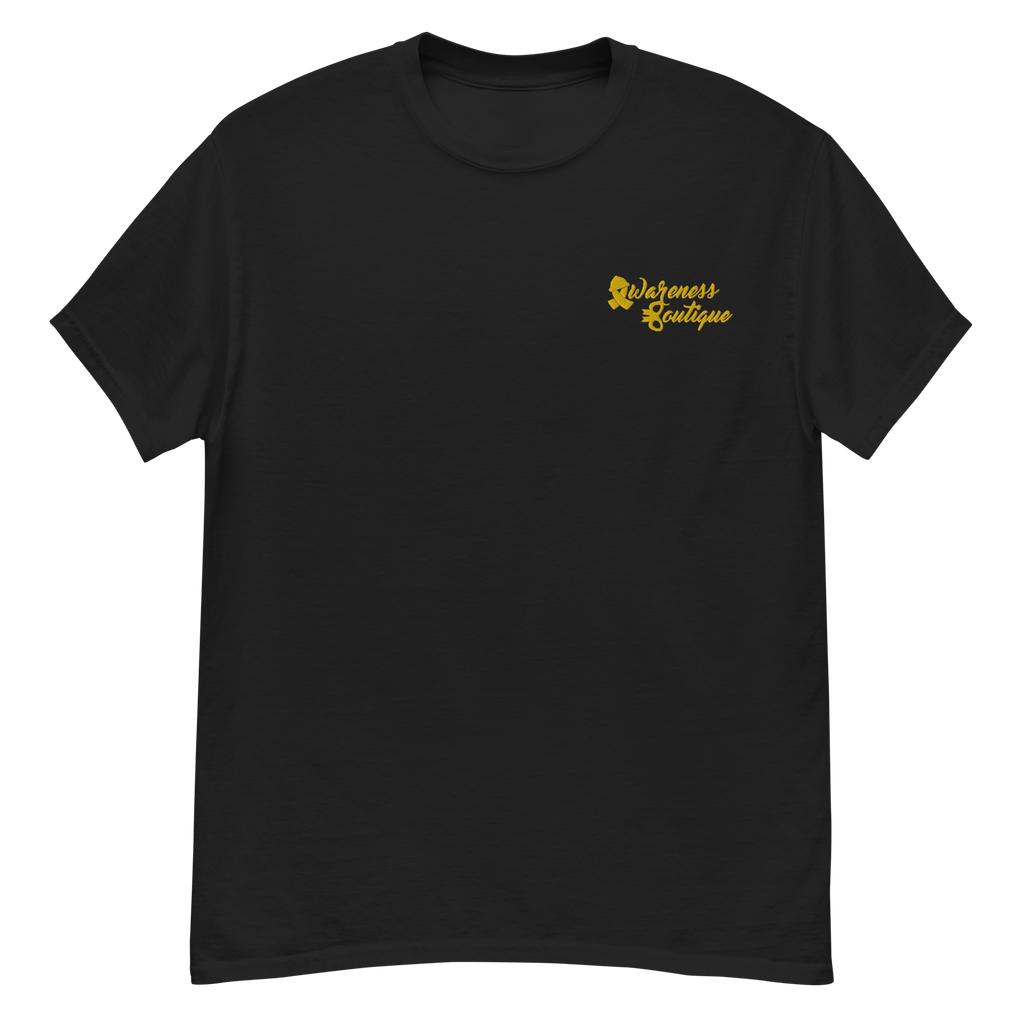 Yellow Ribbon Embroidered Tee - Awareness Boutique