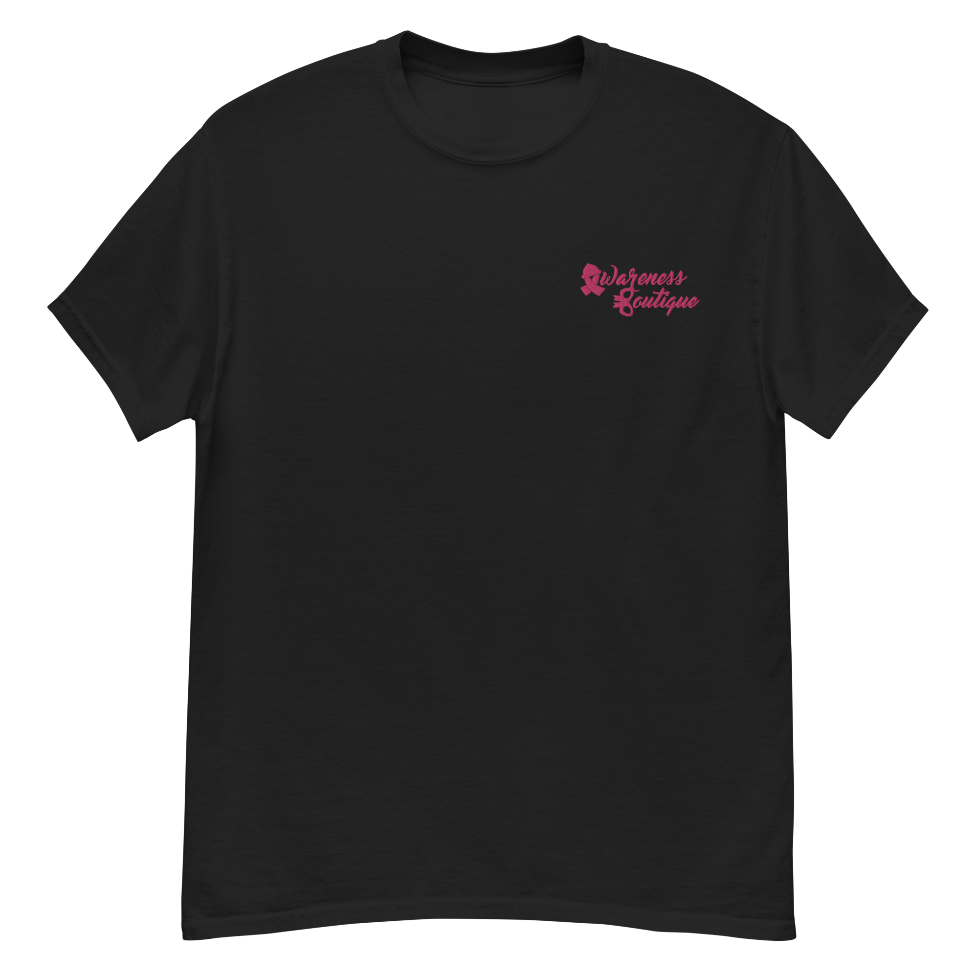 Red Ribbon Embroidered Tee - Awareness Boutique