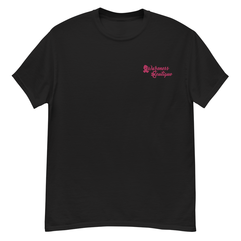Red Ribbon Embroidered Tee - Awareness Boutique