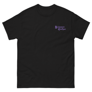 Purple Ribbon Embroidered Tee - Awareness Boutique