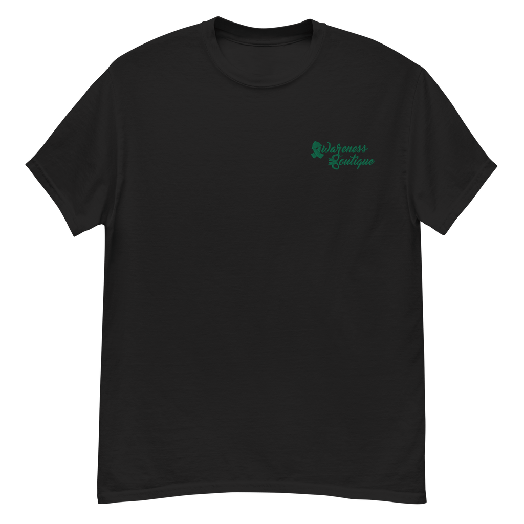 Green Ribbon Embroidered Tee - Awareness Boutique