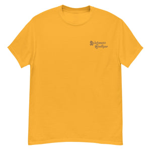 Gold Ribbon Embroidered Tee - Awareness Boutique