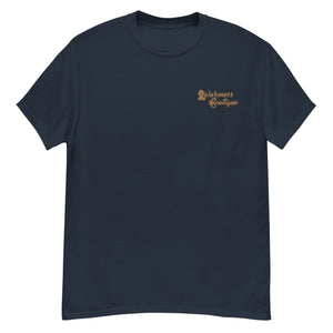 Gold Ribbon Embroidered Tee - Awareness Boutique