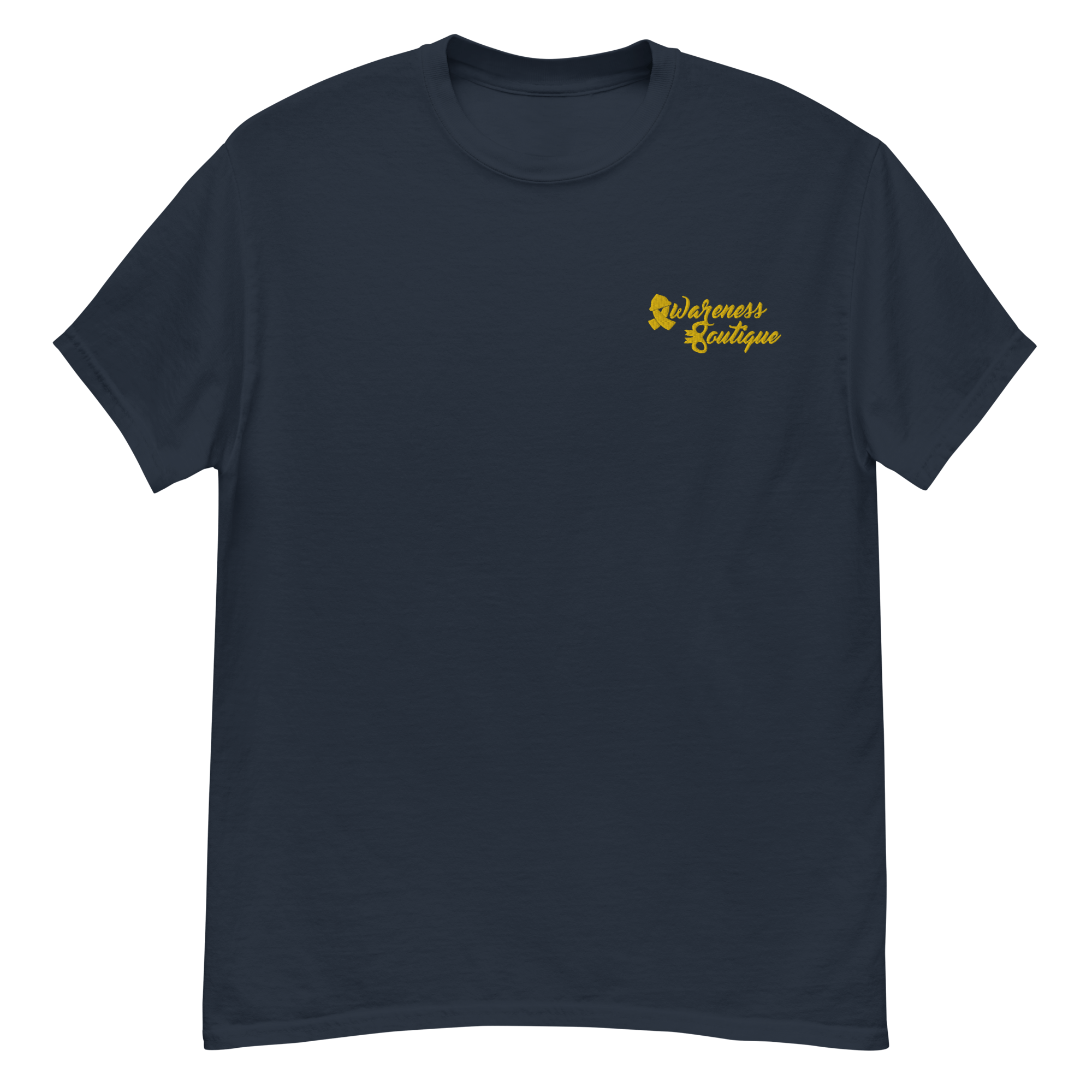 Yellow Ribbon Embroidered Tee - Awareness Boutique