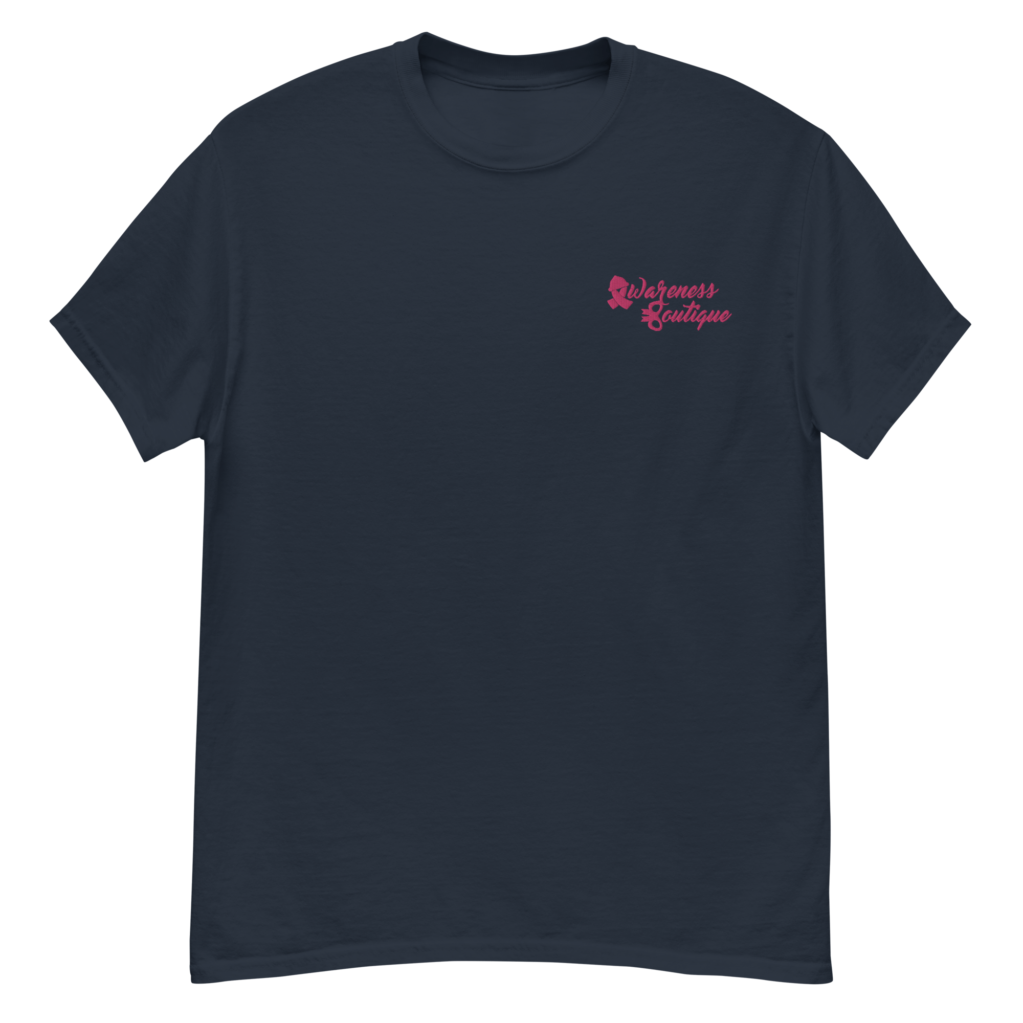 Red Ribbon Embroidered Tee - Awareness Boutique