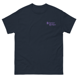 Purple Ribbon Embroidered Tee - Awareness Boutique