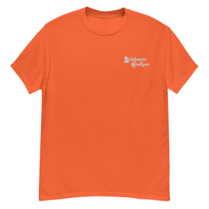 White Ribbon Embroidered Tee - Awareness Boutique