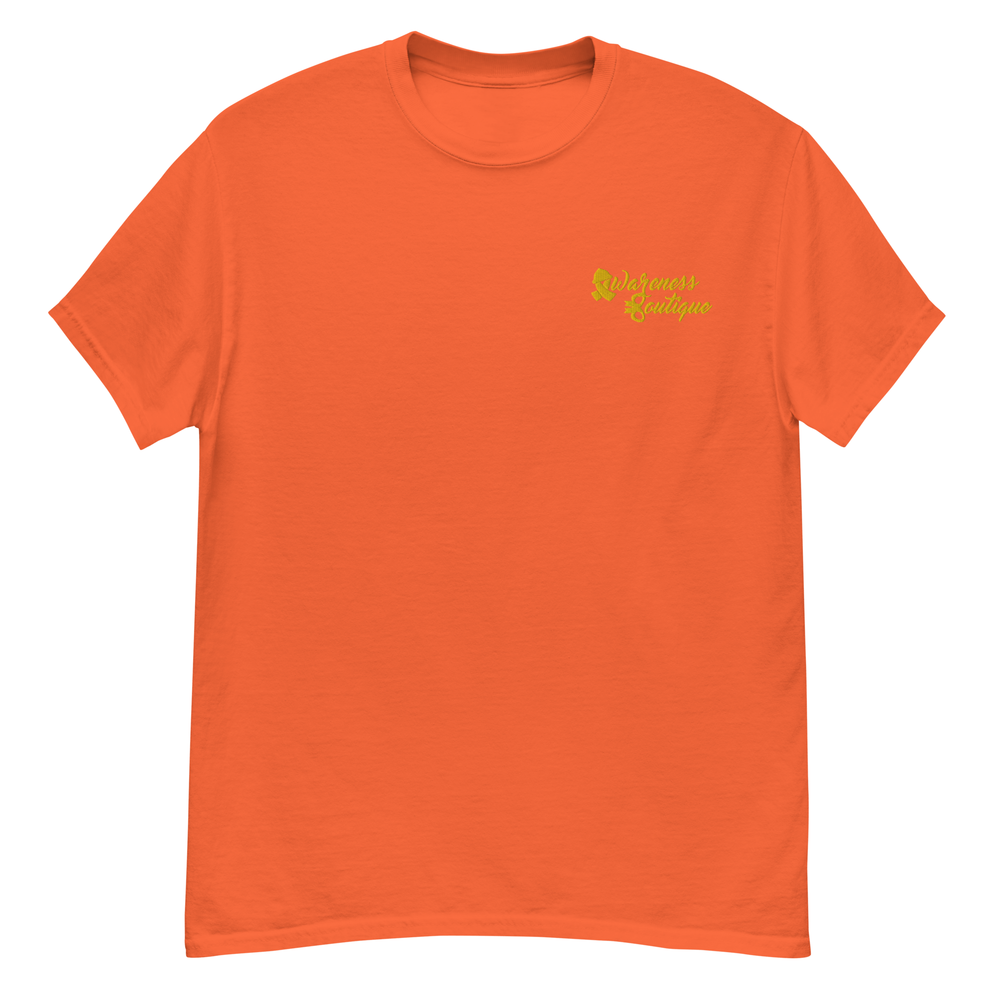 Yellow Ribbon Embroidered Tee - Awareness Boutique