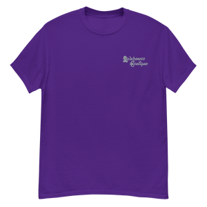 Grey Ribbon Embroidered Tee - Awareness Boutique