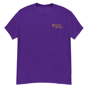 Gold Ribbon Embroidered Tee - Awareness Boutique