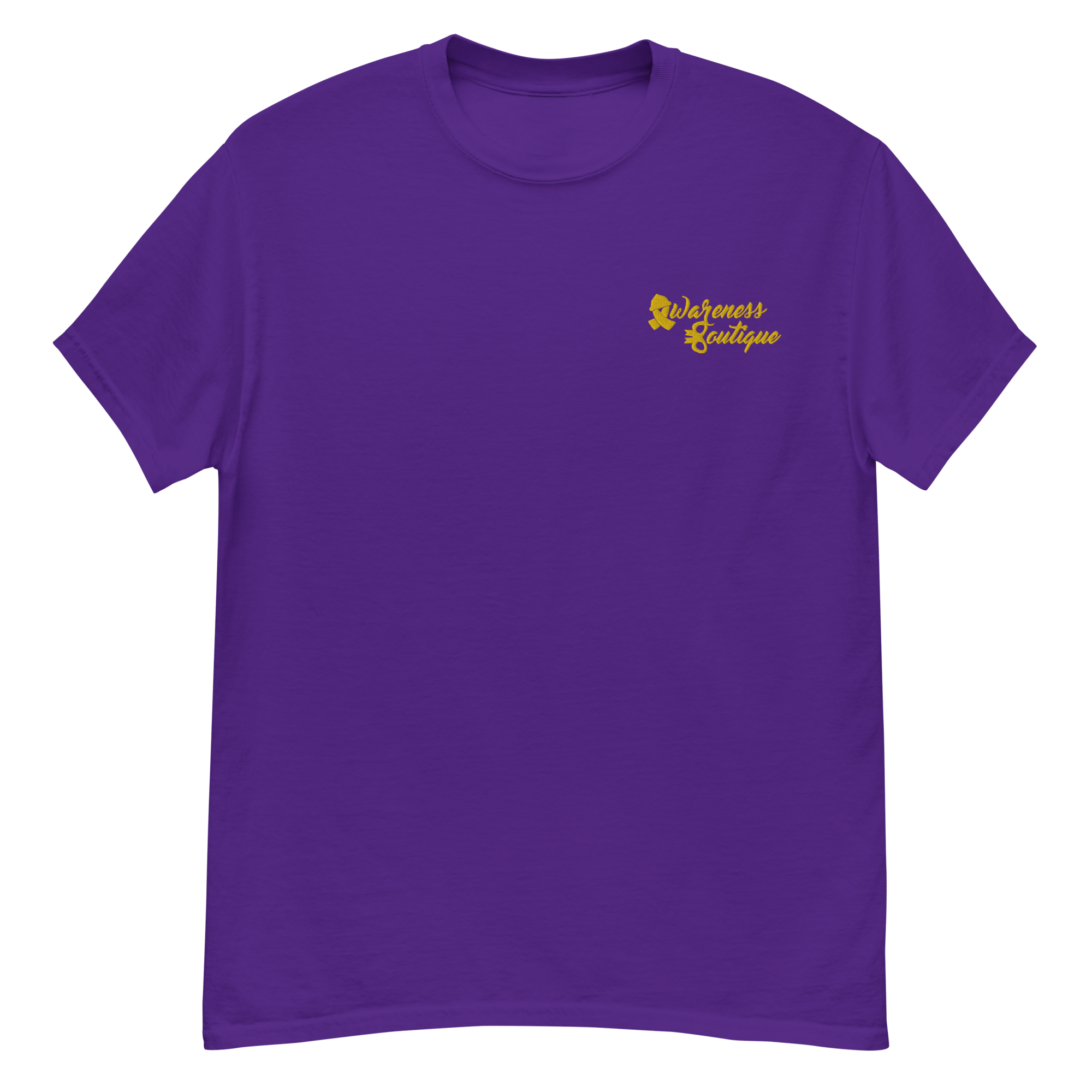 Yellow Ribbon Embroidered Tee - Awareness Boutique