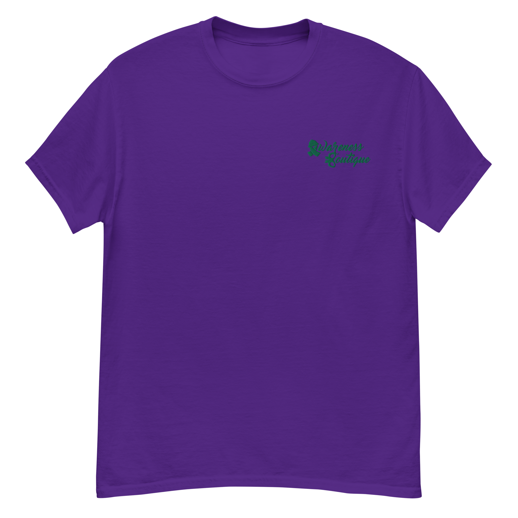 Green Ribbon Embroidered Tee - Awareness Boutique