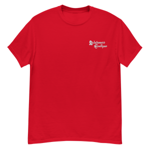 White Ribbon Embroidered Tee - Awareness Boutique