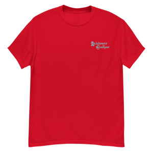 Grey Ribbon Embroidered Tee - Awareness Boutique