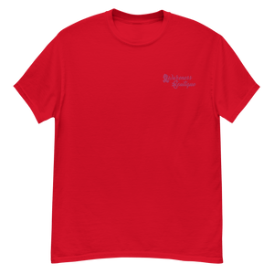 Red Ribbon Embroidered Tee - Awareness Boutique