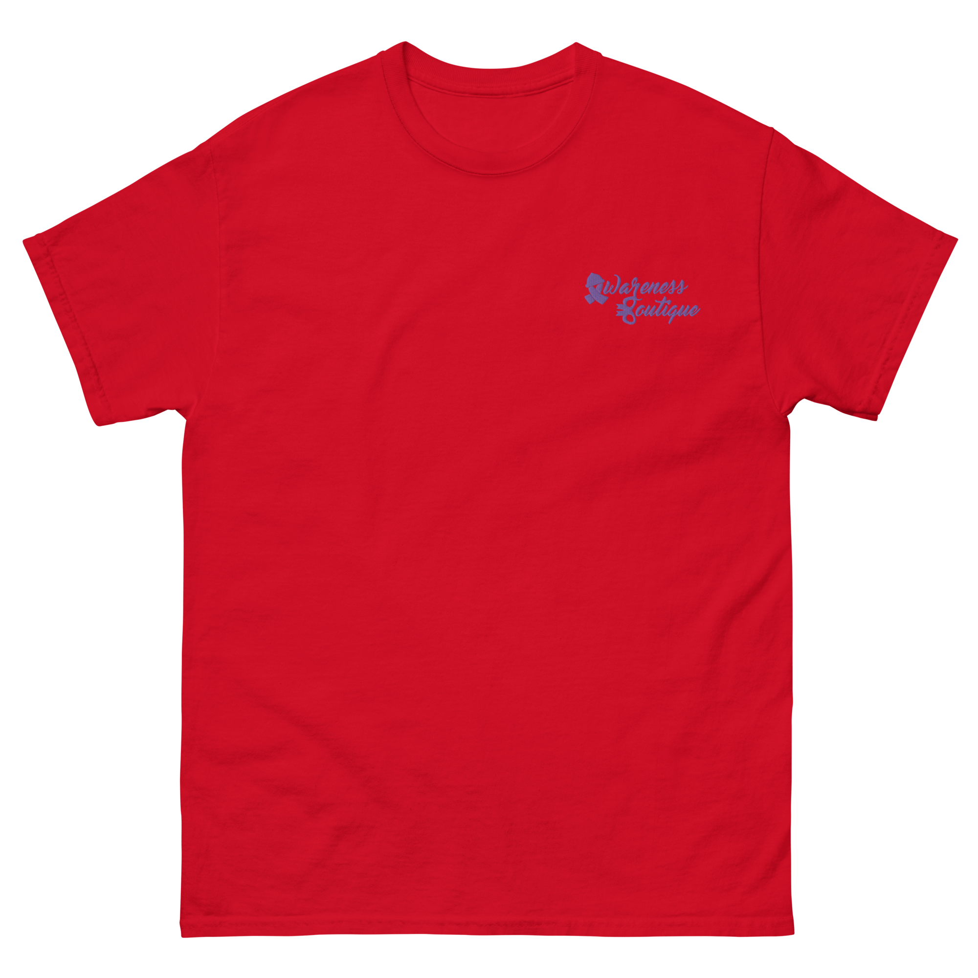 Purple Ribbon Embroidered Tee - Awareness Boutique