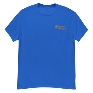 Gold Ribbon Embroidered Tee - Awareness Boutique