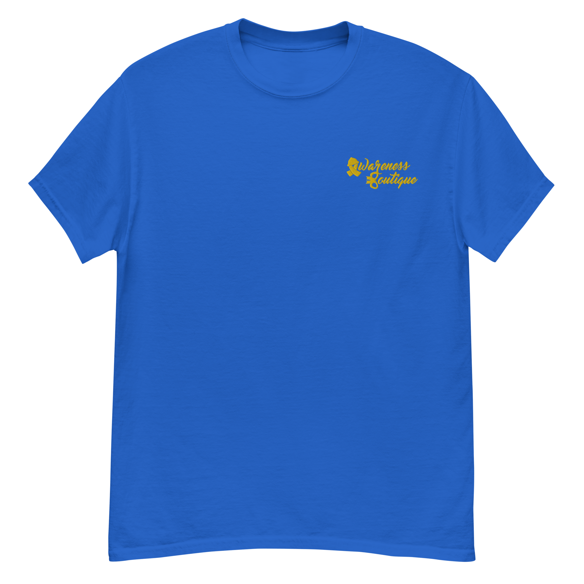 Yellow Ribbon Embroidered Tee - Awareness Boutique