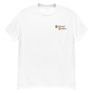 Gold Ribbon Embroidered Tee - Awareness Boutique