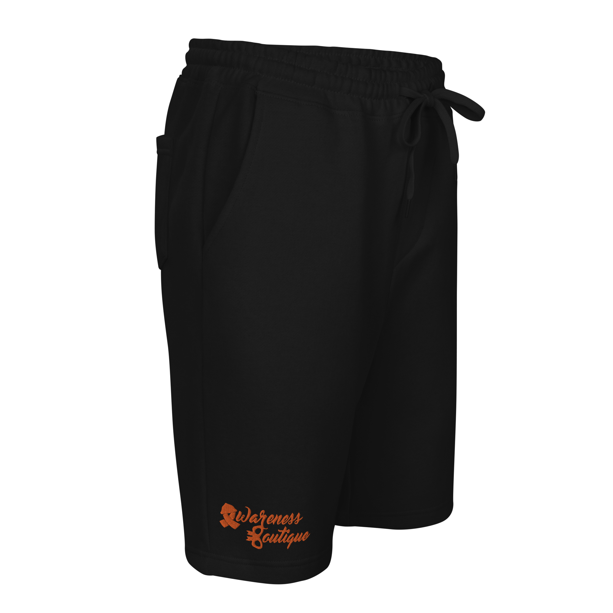 Red Ribbon Fleece Shorts - Awareness Boutique