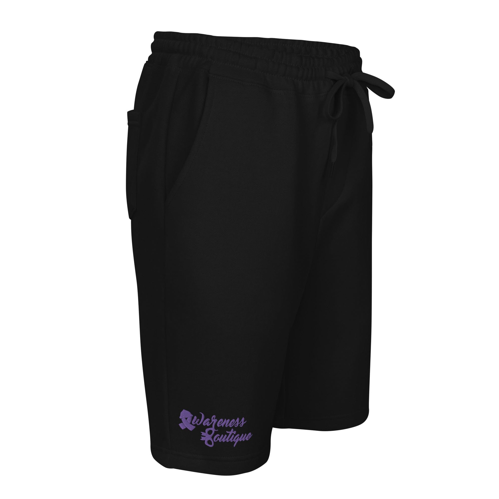Purple Ribbon Fleece Shorts - Awareness Boutique