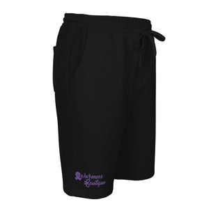 Purple Ribbon Fleece Shorts - Awareness Boutique
