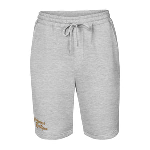 Gold Ribbon Fleece Shorts - Awareness Boutique