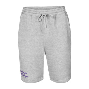 Purple Ribbon Fleece Shorts - Awareness Boutique