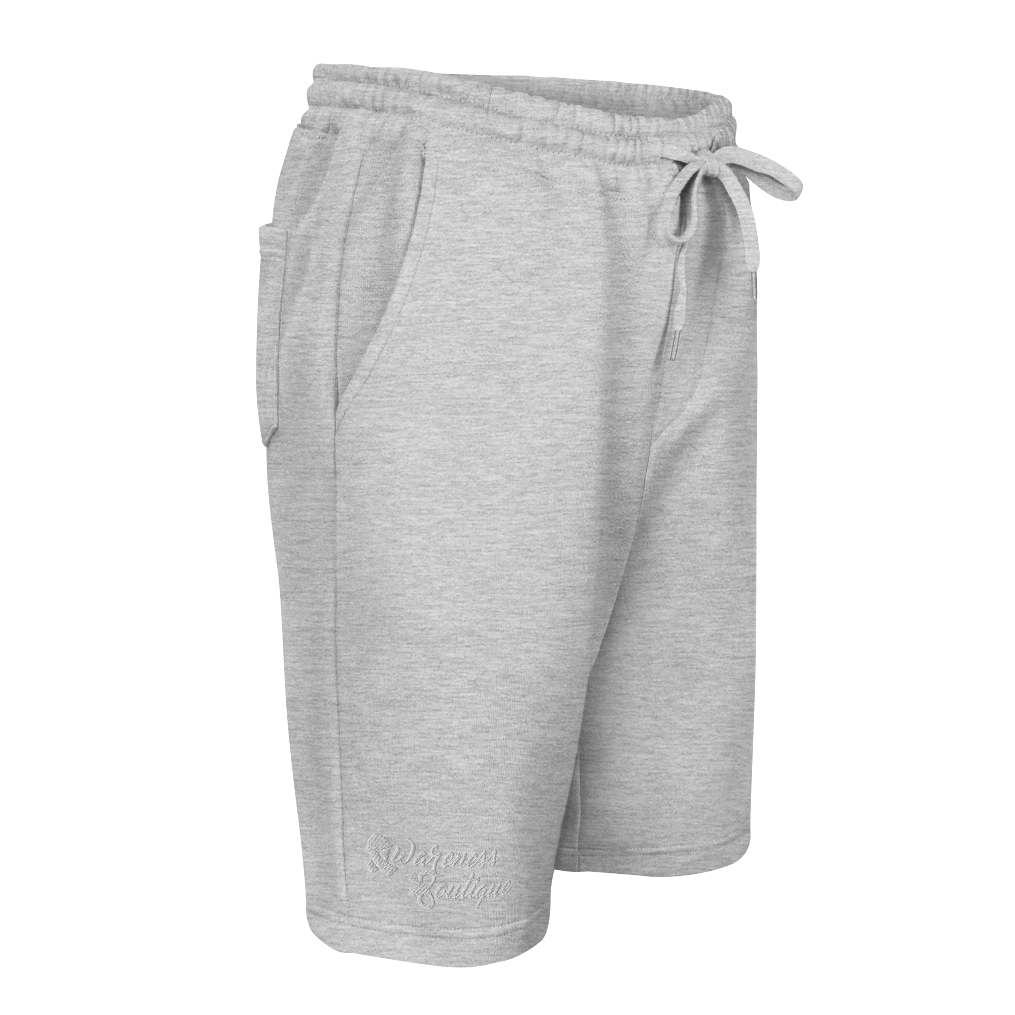 Grey Ribbon Fleece Shorts - Awareness Boutique