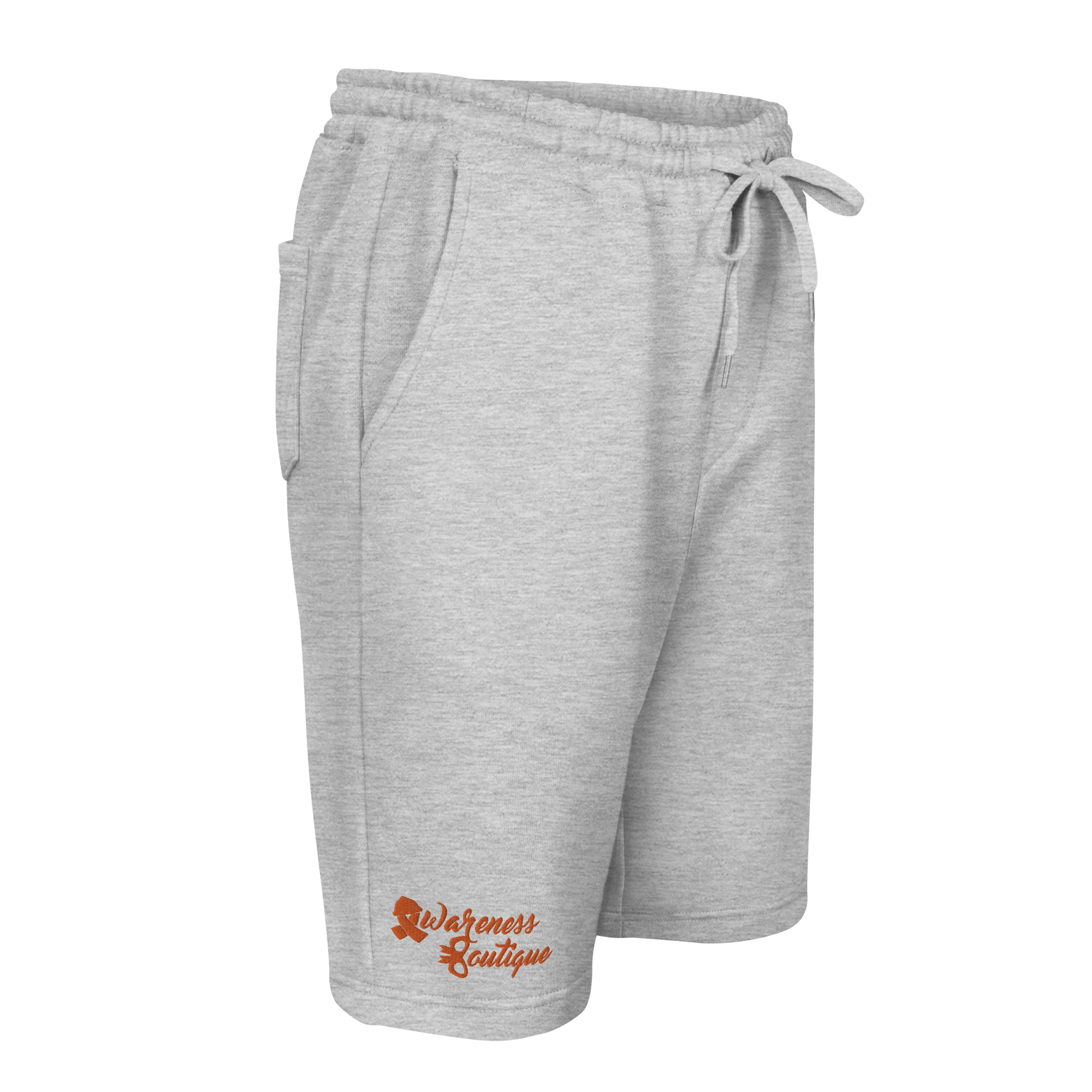 Red Ribbon Fleece Shorts - Awareness Boutique