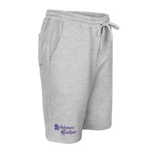 Purple Ribbon Fleece Shorts - Awareness Boutique