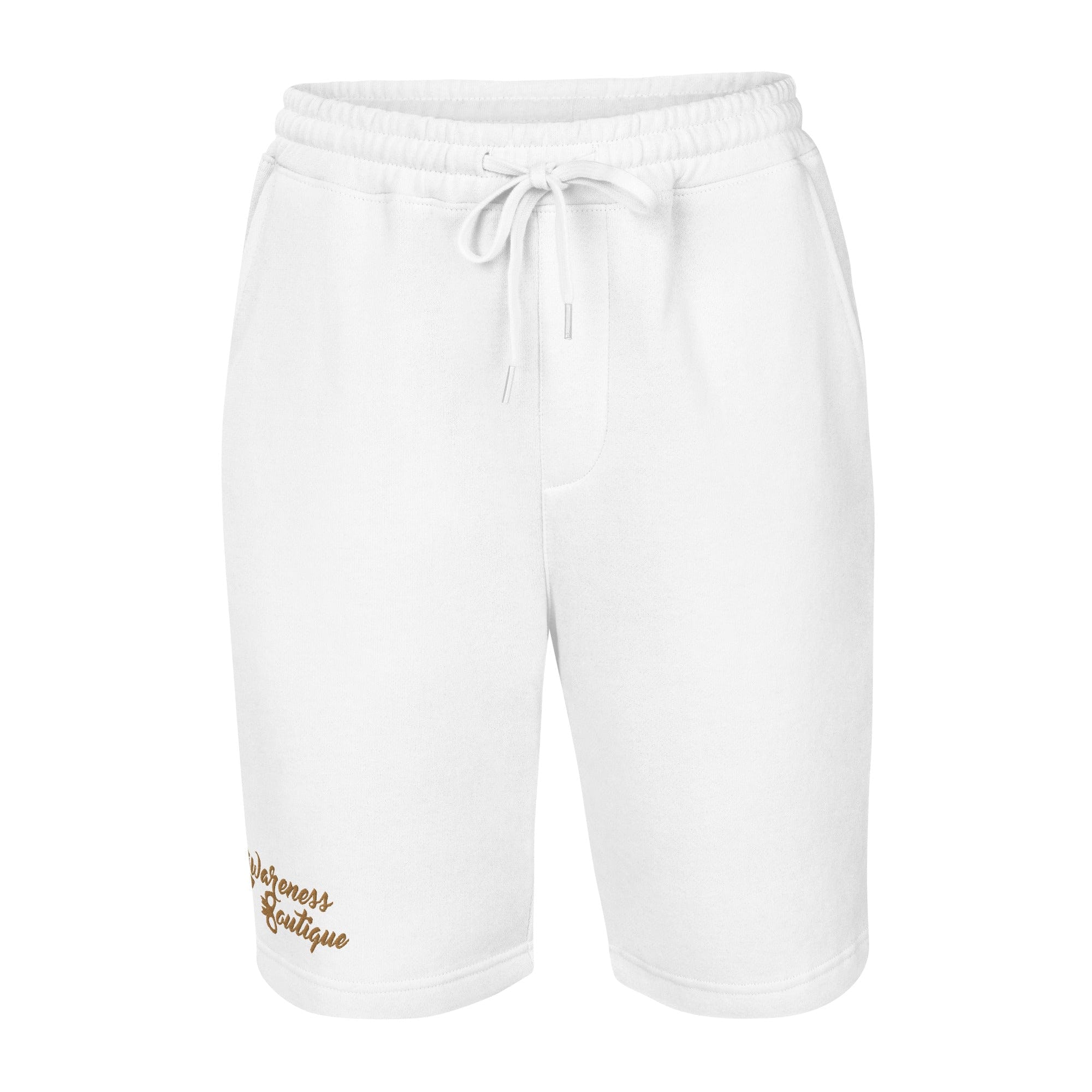 Gold Ribbon Fleece Shorts - Awareness Boutique