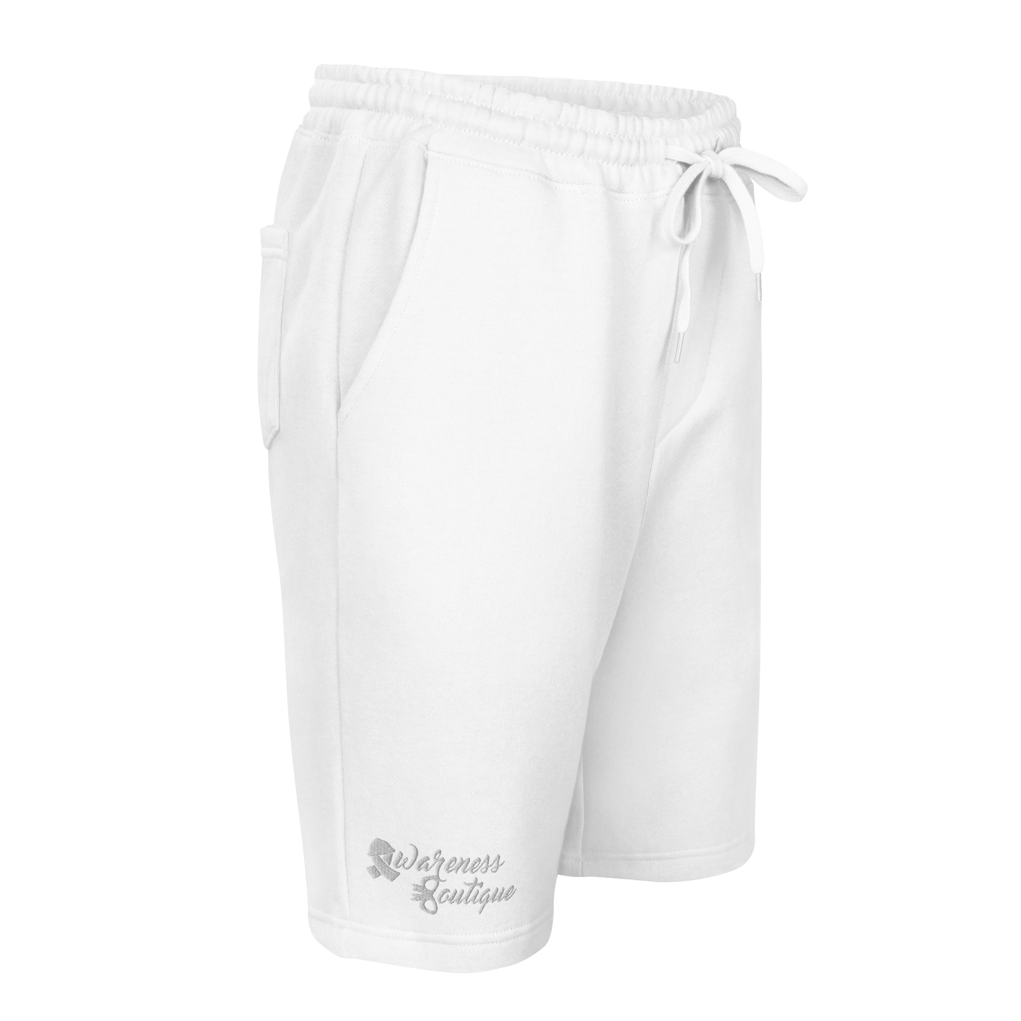 Grey Ribbon Fleece Shorts - Awareness Boutique