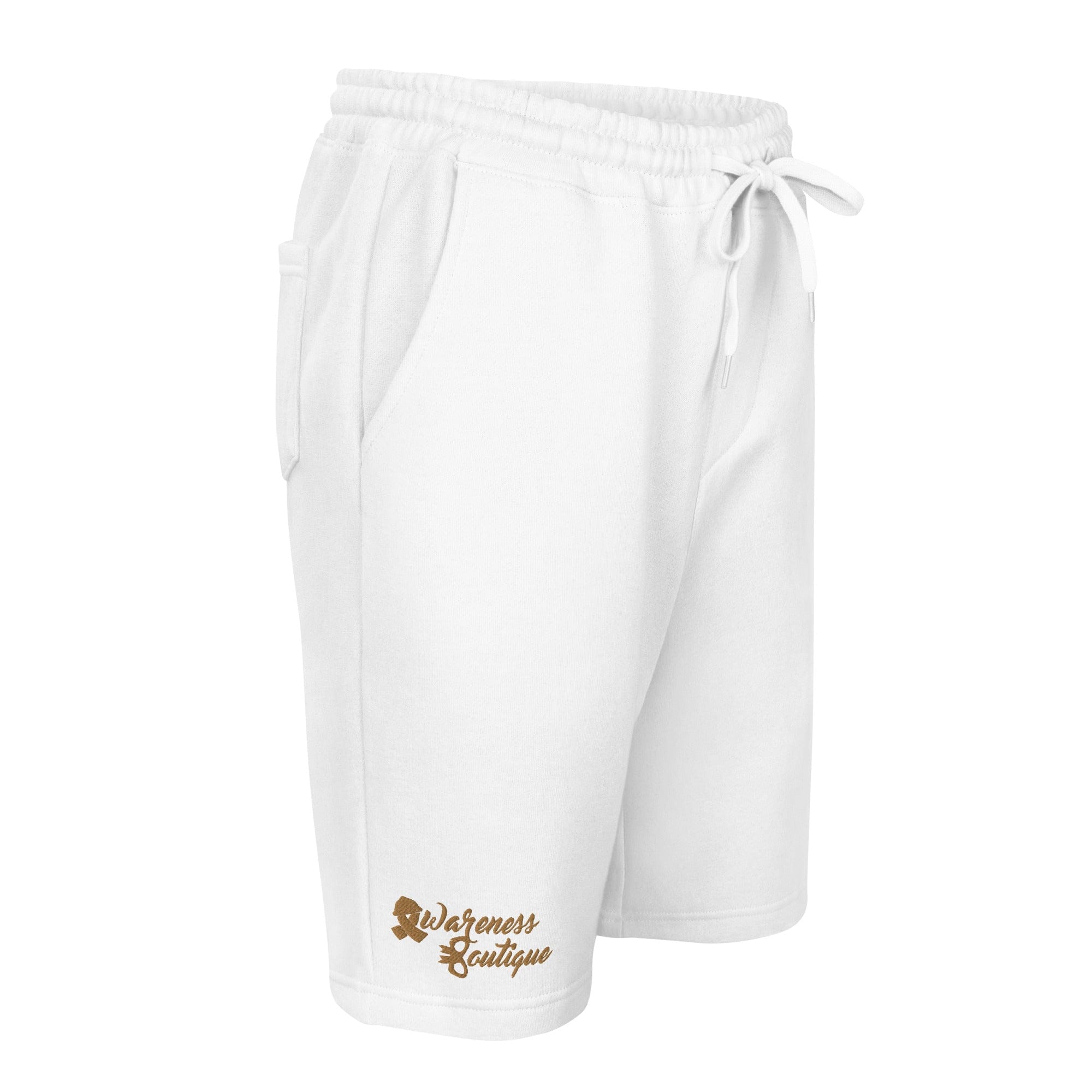 Gold Ribbon Fleece Shorts - Awareness Boutique