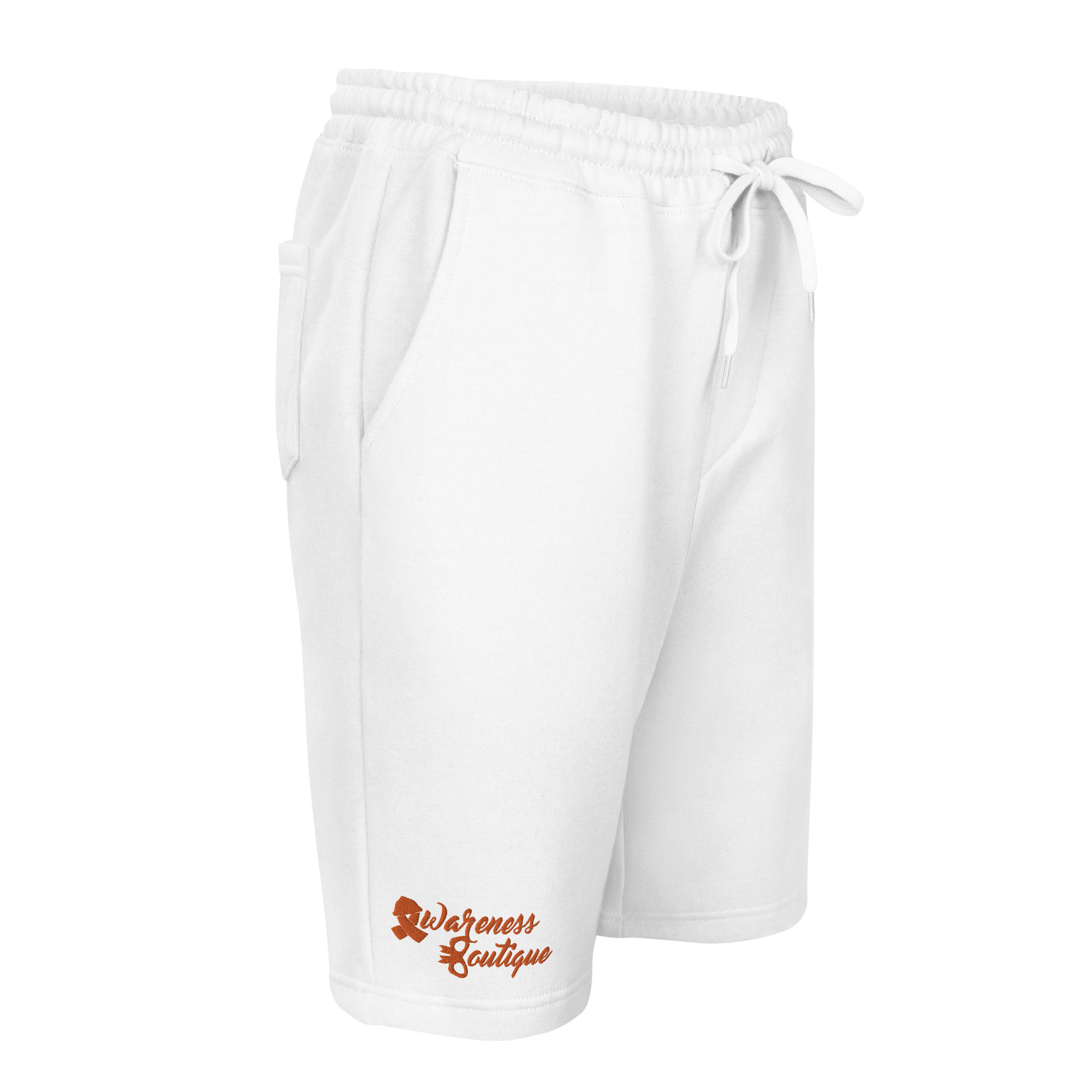 Red Ribbon Fleece Shorts - Awareness Boutique