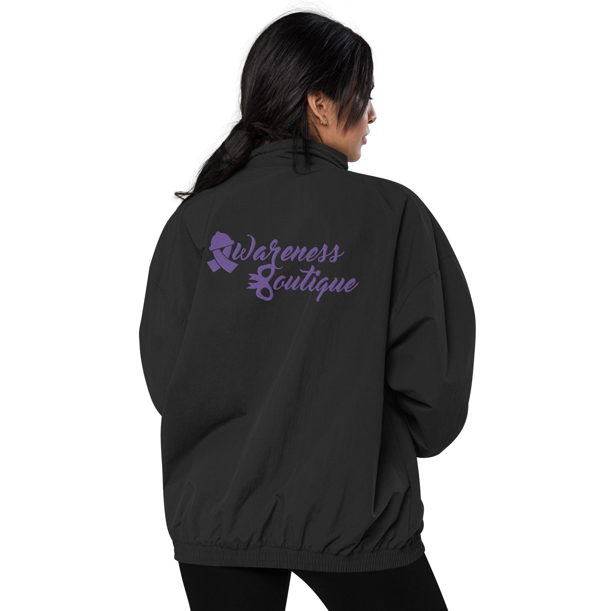 Awareness Boutique Purple Ribbon Recycled Tracksuit Jacket - Awareness Boutique