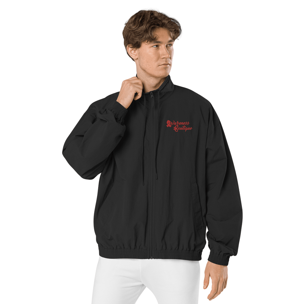 Awareness Boutique Red Ribbon Recycled Tracksuit Jacket - Awareness Boutique