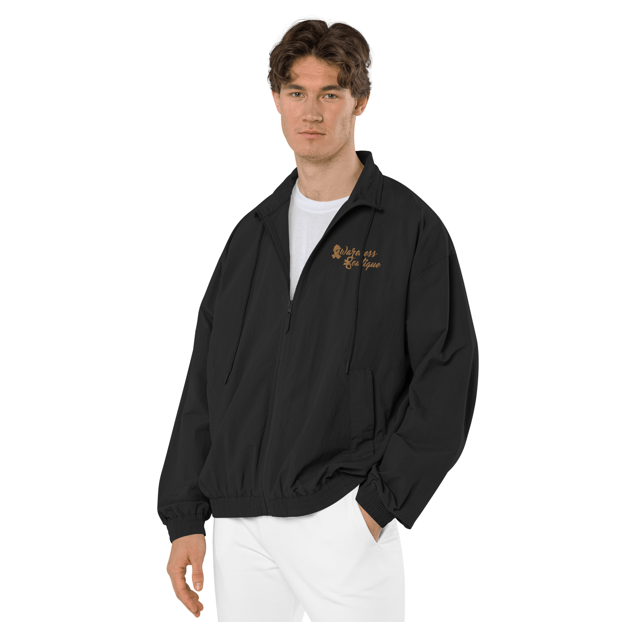 Awareness Boutique Gold Ribbon Recycled Tracksuit Jacket - Awareness Boutique