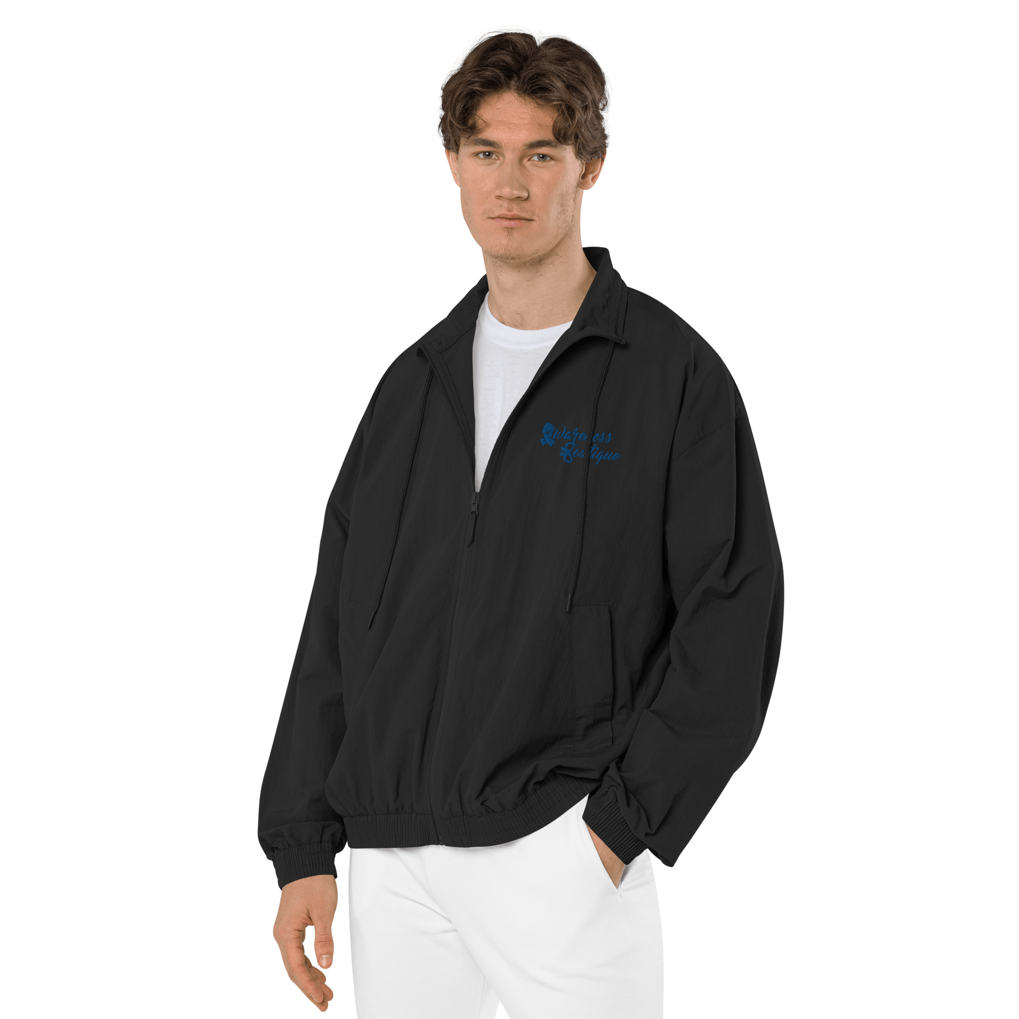 Awareness Boutique Blue Ribbon Recycled Tracksuit Jacket - Awareness Boutique