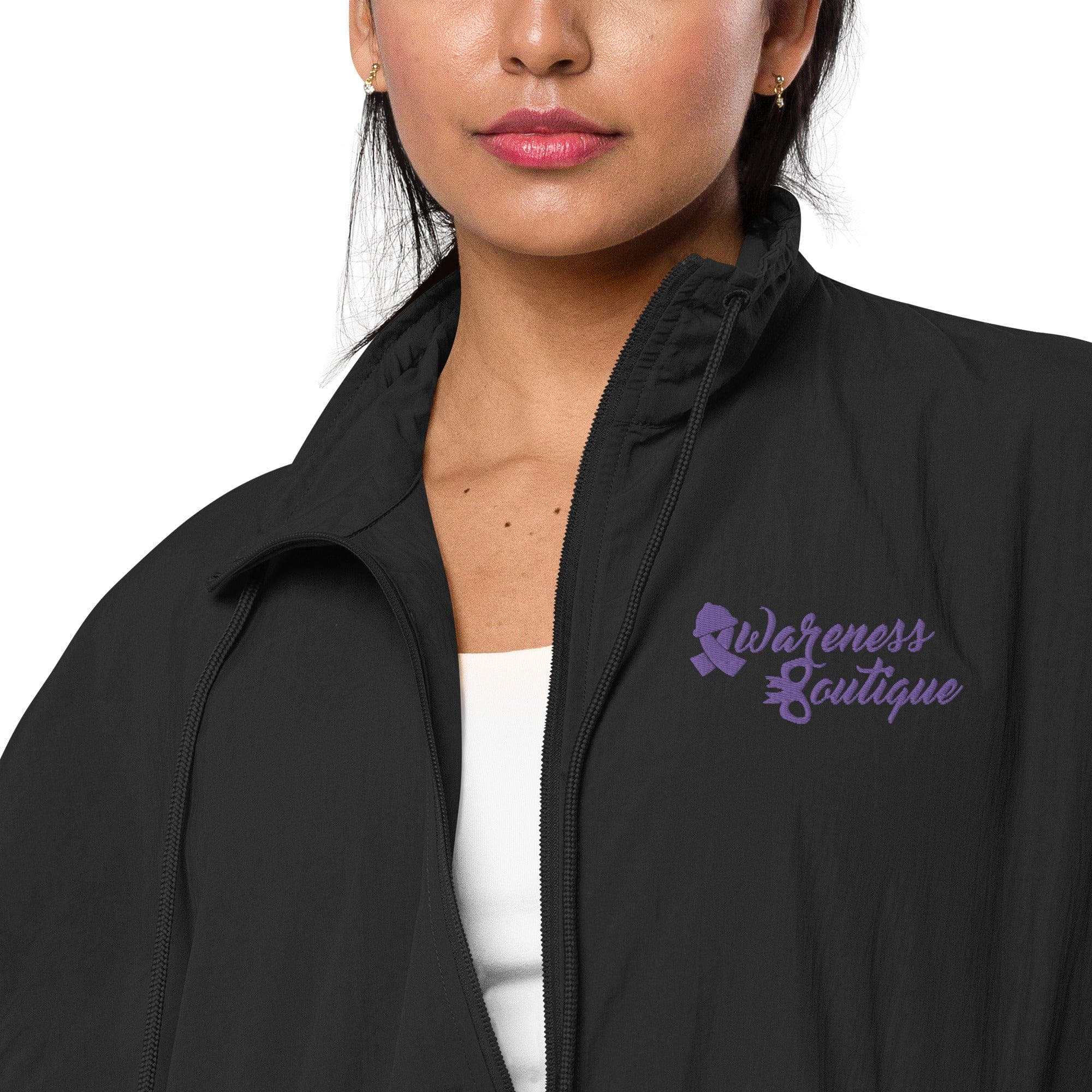 Awareness Boutique Purple Ribbon Recycled Tracksuit Jacket - Awareness Boutique