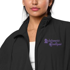 Awareness Boutique Purple Ribbon Recycled Tracksuit Jacket - Awareness Boutique