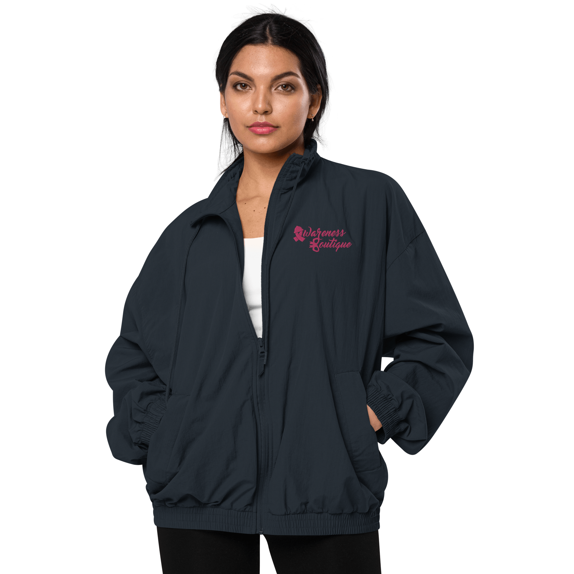 Awareness Boutique Pink Ribbon Recycled Tracksuit Jacket - Awareness Boutique